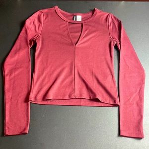 H&M Burgundy Small Top